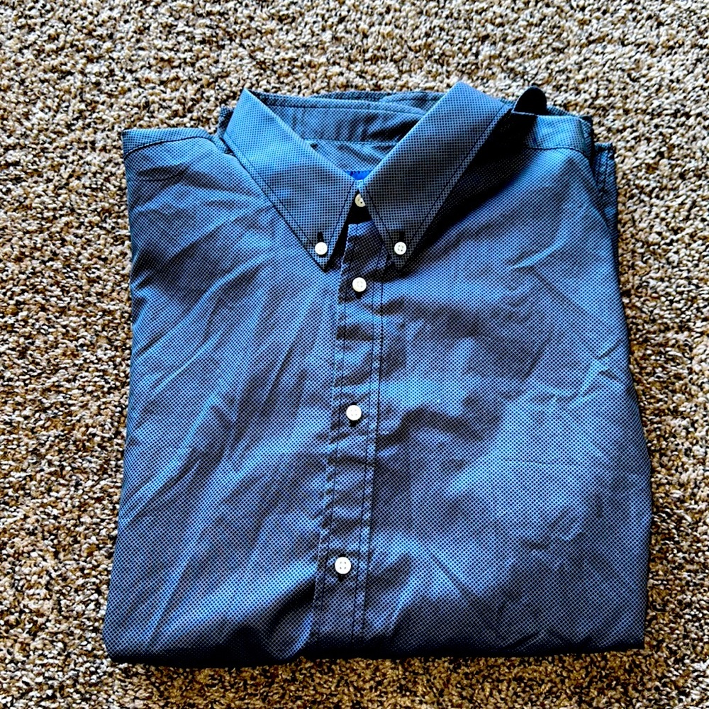 MTAILOR | New Black Button Down Dress Shirt Tailored Fit 17” x 34”